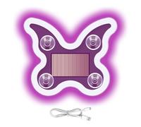Car Window Light - Rechargeable Neon Butterfly Light 9.5 x 8 x 1.5 cm | 6 Modes Car LED Ambient Light for Women Men Party Vehicle Car Room