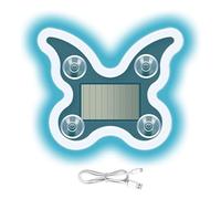Car Window Light - Rechargeable Neon Butterfly Light 9.5 x 8 x 1.5 cm | 6 Modes Car LED Ambient Light for Women Men Party Vehicle Car Room