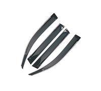 Car Window Parts Car Windows Visors Deflectors Rain Eyebrow Guards Awning Windshield Accessories For Golf 7 Mk7 VIII 2013-2016(Black with chrome)