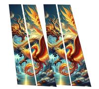 Car Window Pillar Stickers | Car Center Column Sticker - Anti -Scratch Stickers, Window Pillar Posts Molding Cover Black Wolf Engulfed In Flames For Exterior