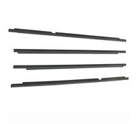 Car Window Rubber Seal Tape 4 Pieces Chrome Or Black Outside Windows Rubber for Land for Cruiser LC100 1998-2007 LX470 Weatherstrip Seal Glass 75740-60030(4 Pieces Chrome)