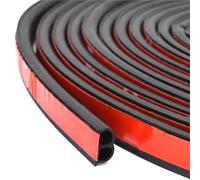 Car Window Rubber Seal Tape 5 Meters Car Door Seal Strips Sticker B Shape Weatherstrip Rubber Seals Sound Insulation Trunk Hood Sealing Interior Accessories(5 Meters)