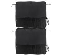Car Window Screen, 2X Side Sun Shade with Storage Pockets, UV Protection Design and Safety Shield, Automotive Sunshades for Family Travel, 7.87x6.3x1.18 Inches, Polyester