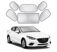 Car Window Shade, 6Pack Set Auto Sun Shades for Side Window Front and Rear Windshield with Storage Pouch for Car, SUV, Van, Truck, Full Sun Protection, Block UV Rays, Keep car Cool (59.5"x27.6"/6PCS)