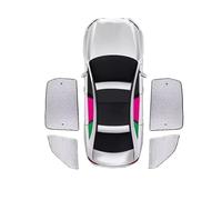Car Window Shade Car Windshield Sunshade Heat Insulation Auto Parts Sun Visor Accessories 8X Sun Shade For VW For Touran 1T 2003-2010 2011 2012 2013 2014 2015 Car Sun Shade(Rear windows)