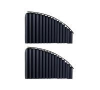 Car Window Shade Retractable Car Side Window Sun Shade Embedded Track Privacy Blackout Curtain For Auto Uv Protection Accessories Car Sunshades(Black Front 2Pcs)