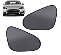 Car Window Shades - 2 Pack Sun Screen For Car Window - UV Protection, Mesh Heat Block Cover, Auto Accessories For Truck Van Back Windshield Covers