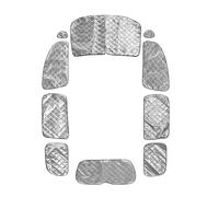 Car Window Shades For Nissan For Elgrand E52 4 Layers Structure Car Model Specific Coldproof Heatproof Shading Heat Insulation Silver Sunshade 10P Window Sun Shade