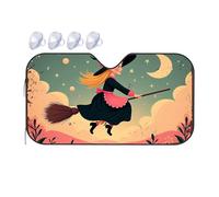 Car Window Shades For Side Window A Witch Flying On A Broomstick Under A Starry Night Sky Car Windshield Sunshade Car Shade Car Window Covers(70x130cm)