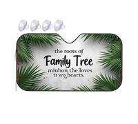 Car Window Shades For Side Window Family Tree Roots: Minbon Loves Two Hearts Car Windshield Sunshade Umbrella Windshield Sun Shade Umbrella Windshield(76x140cm)