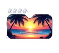 Car Window Shades For Side Window Palm Trees Frame A Serene Sunset Over The Ocean Car Windshield Sunshade Car Shade Car Window Covers(70x130cm)