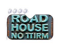 Car Window Shades For Side Window Rustic Roadhouse Sign With Weathered Text Car Windshield Sunshade Umbrella Windshield Sun Shade Umbrella Windshield(70x130cm)
