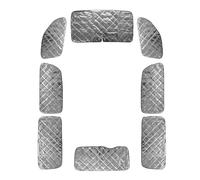 Car Window Shades For Toyota For HiAce DX SGL LWB 200 Series 2004-2023 Standard Body 4 Layers Structure Heatproof Heat Insulation Silver Sunshade Window Sun Shade
