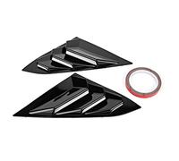 Car Window Side Vent, Side Window Vent Trim, Rear Window Vent Outlet Louver Fender Trim Glossy Black Fits for Honda Civic 2016-2019