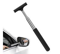 Car Window Squeegee, Car Rearview Mirror Wiper Retractable Auto Glass Squeegee Portable Car Accessories Cleaning Tool for All Vehicles Mirror, Windowshield (Black)