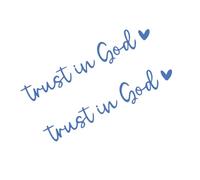 Car Window Sticker, Rear View Mirror Accessories for Women, Vehicles Window Sticker "Trust In God" Car Sticker Car Decoration - Car Sticker, Rear View Mirror Accessories for Men, Women, Friends of