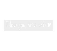 Car Window Sticker - Rearview Mirror Stickers Sticker Emblem Art, I Love You Safe Message Label Design Driving | Decorative Self Adhesive Vinyl For Truck Bumper Vehicles Exterior