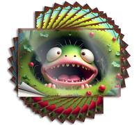 Car Window Stickers A Colorful Monster Peeking Through A Hole in The Ground Stickers 10Pcs Funny Home Decor Man Cave Signs for Men(8X12CM)