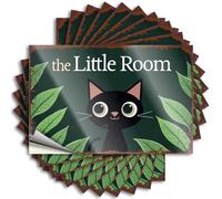 Car Window Stickers Curious Black Cat in Green Leaves Stickers 10Pcs Funny Car Decals Car Accessories(6X9CM)