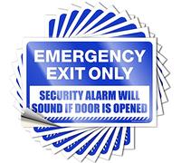 Car Window Stickers Emergency Exit Only Sign, Security Alarm Will Sound If Door Opened Funny Sticker 10 Pcs Bumper Stickers, Decals & Magnets Stickers for You(8X12CM)