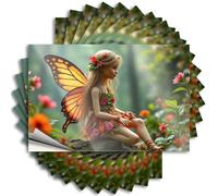 Car Window Stickers Enchanted Garden Fairy Tale Stickers 10Pcs Bumper Sticker Stickers for Cars(6X9CM)