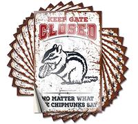 Car Window Stickers Keep Gate Closed No Matter What The Chipmunks Say Funny Sticker 10 Pcs Tool Box Stickers Car Sticker(8X12CM)