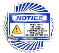 Car Window Stickers Notice Open Point Between Two Circuit Stickers 10Pcs Vintage Bar Decor Decals For Cars(6X9CM)