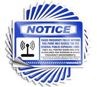 Car Window Stickers Notice Radio Frequency Fields May Exceed The Fcc Stickers 10Pcs Bar Accessories for Man Cave Funny Car Stickers(12X18CM)
