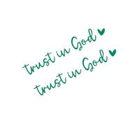 Car Window Stickers, Rear View Mirror Accessories for Women, 2 Pieces Trust In God Vehicles Window Stickers, Car Stickers and Decals for Mum, Dad, Colleagues, Family, Friends