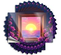 Car Window Stickers Sunset Serenity Through The Window Stickers 10Pcs Stickers for Your Car Funny Alcohol Signs(6X9CM)