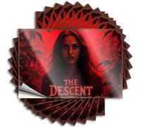 Car Window Stickers The Descent: A Haunting Journey Into The Unknown Stickers 10Pcs Funny Home Decor Man Cave Signs for Men(8X12CM)
