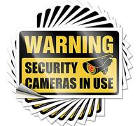 Car Window Stickers Warning Security Cameras I Use Funny Sticker 10Pcs Christmas Car Stickers Man Cave Wall Decor (Size : 6 * 9cm)