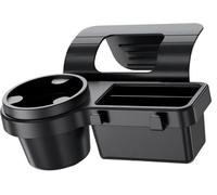 Car Window Storage Organizer, Multifunctional Cup Holder & Phone Slot & Storage Box & Hook, Side Door Insert Hanging Rack, Universal Interior Organizer for Most Cars (Black)