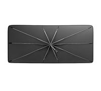 Car Window Sun Protection Umbrella - Folding Sun Visor for Trucks, UV Protection Thermal Insulation, Large Size, Titanium Silver Adhesive in Act Cloth, Galvanised Steel Reinforcements, for Bus