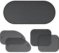 Car Window Sun Shades for Jeep Wrangler JK 2door LWB, 5PCS Front Rear Removable Shade Covers, Side Sunshade Sun Shield Block UV Accessories