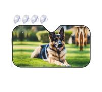 Car Window Sunshield UV protection sunshade Fits Small Sedans, Mini SUVs, & Hatchbacks M German Shepherd Dog Picture