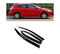 Car Window Visor For Mazda 3 2013-2018 Window Visors Rain Sun Guard Vent Wind Deflector Weathershield Slim Moulding Trim(Hatchback)