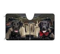 Car Window Windscreen Cover Black Labrador Car Windscreen Sun Shade Foldable Car Sunshade Cover Blocks Uv Rays Heat Shield Sun Visor For Vehicles, Gift, Suv S