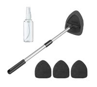 Car Windscreen Cleaner Brush, Microfiber Car Windshield Cleaning Tool With Extendable Handle, 180° Rotating Head With 3 Reusable And Washable Microfiber Pads, Extendable Auto Inside Glass Wiper Kit