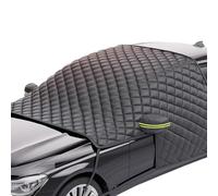 Car Windscreen Cover for Ford Fiesta MK7 2011-2017,Winter Windshield Half Car Covers,Thickness Protective,Snow Ice Frost Dust Water Resistent,Black