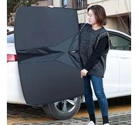 Car Windscreen Cover for Nissan Bluebird Sylphy Ⅰ Sedan 2000 2001 2002 2003 2004 2005, Effectively Protects The Car Interior From Sunlight And Heat; Foldable Design,Black