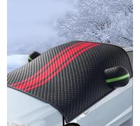 Car Windscreen Cover for Toyota Aygo X Limited (2022), Resistent Snow Ice Frost With Elastic Straps Reflective Strips Front Protector Cover,C Red