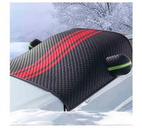 Car Windscreen Cover for Winter for Ford Fiesta 2010-2026, Magnetic Windscreen Covers Frost Ice and Snow, Car Accessories,B/Black-red