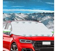 Car Windscreen Cover Frost Winter for VW New Polo Plus Hatchback 2019-2023, Windshield Sun Protector Ice Protection Foils Snow Windscreen 9 Built-in Magnet 2 Mirror Covers Car Accessories