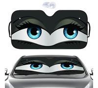 Car Windscreen Cover | Heat UV Reflective Sunshade | Cartoon Eye Front Window Sunshade | Folding Car Sunshades | Vehicle Interior Protector Suitable For Summer Driving