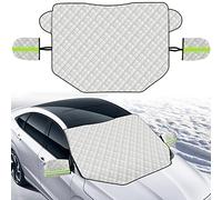 Car Windscreen Cover Magnetic, Windshield Cover Waterproof, Windscreen Protector Anti -Icer Dust UV with Two Mirror Covers (145×118cm)