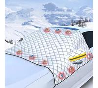 Car Windscreen Frost Cover for Jeep Patriot/Renegade/Wagoneer/Wrangler/Cherokee/Grand Commander/Liberty, with Cover the Side mirror and Fixing Strap Ice Snow Protector for Winter,C C