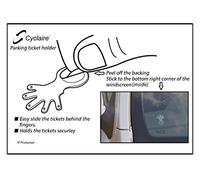 Car windscreen parking ticket holder, Pack of 2 Ticket Hand, neat and effective way to securely display tickets and parking permits without leaving glue on the glass