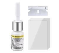 Car Windscreen Repair Kit, 2025 Latest Upgraded Glass Repair Kit, Auto Glass Repair Windscreen 3-Piece Set for Star Shaped Crack For Windscreens, Windows, Mirrors, All Crack Types (White)