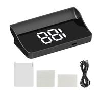 Car Windscreen Speedometer - Digital Speedometer GPS with Compass Speeding Warning, Heads Up Display Large LED Font | for Sedans SUVs Trucks Buses Vehicle Enthusiasts Fleet Managers